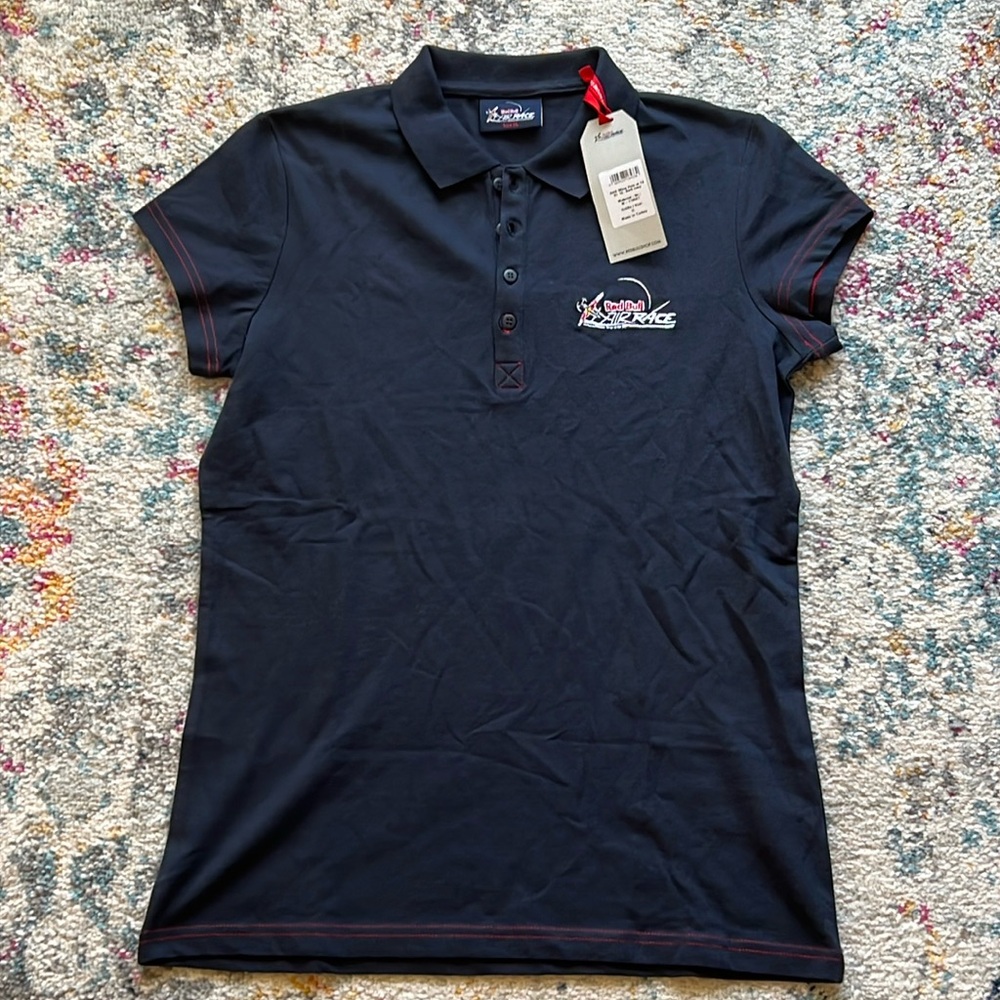 NWT Red Bull Air Race Womens XL Dark Navy Polo Shirt